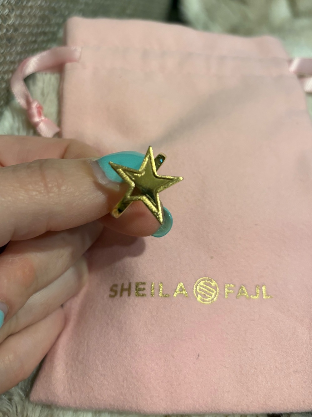 Sheila Fajl- Adjustable Gold Star Statement Ring - Picture 4 of 4